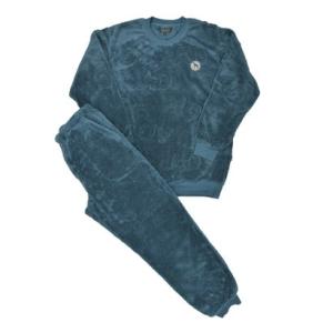 アダバット リラックスウェア　アンダーウェア adabat RELAX WEAR / UNDER WEAR 長袖ニットパジャマ （ブルー）