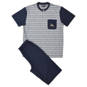 アダバット リラックスウェア　アンダーウェア adabat RELAX WEAR / UNDER WEAR 半袖ヘンリーネックパジャマ （コン）