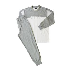 アダバット リラックスウェア　アンダーウェア adabat RELAX WEAR / UNDER WEAR 長袖クルーネックニットパジャマ （モクグレ