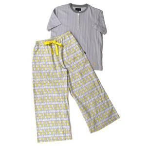アダバット リラックスウェア　アンダーウェア adabat RELAX WEAR / UNDER WEAR 婦人半袖ニットパジャマ （グレー）
