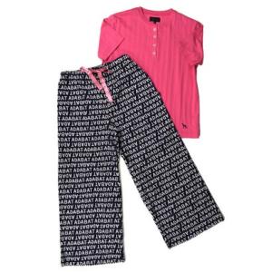 アダバット リラックスウェア　アンダーウェア adabat RELAX WEAR / UNDER WEAR 婦人半袖ニットパジャマ （ピンク）