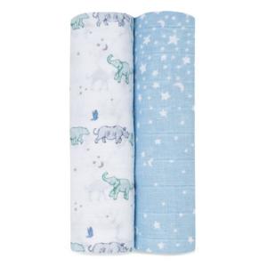 エイデンアンドアネイ aden+anais おくるみスワドル 2枚入 （ライジングスター）