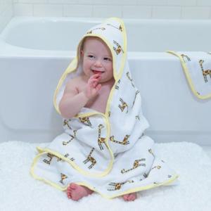 エイデンアンドアネイ aden+anais フード付きタオル&ウォッシュクロスセット （ジャングルジャム）