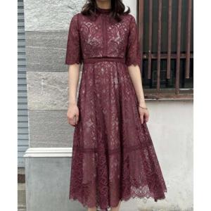アイティ aity 配色ハシゴレース切替ドレス 結婚式 パーティードレス オケージョンドレス 同窓会...