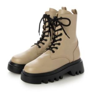 アカクラ AKAKURA 【防水レザー】タンクソールレースアップブーツ （BG）