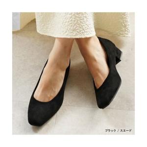 アレッタ ALETTA パンプス 走れる 痛くない 歩きやすい スクエアトゥ 3cm 太ヒール チャ...