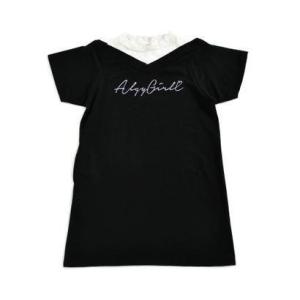 アルジー ALGY Vあきレースドッキングワンピ （ブラック）