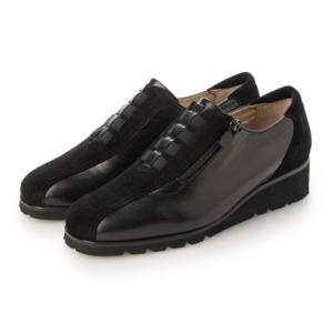 アモーラ AMORA 甲ゴムサイドファスナーコンフォートシューズ （クロ/）