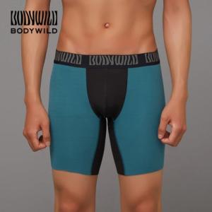 ボディワイルド BODY WILD 【裾きりっぱなし】ロングボクサーパンツ（前とじ） （ボトルグリーン）【交換・返品不可】