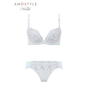 アモスタイル バイ トリンプ AMOSTYLE BY Triumph マーブルアモスタイルステッチ チャーミングラマースリムライン ブラ&ショーツ E