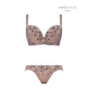 アモスタイル バイ トリンプ AMOSTYLE BY Triumph チャーミングラマー ブラ＆ショーツセット ラインアートステッチ 1410 F-G