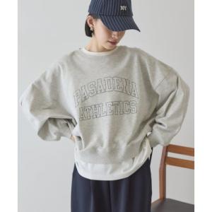 アメリカンホリック AMERICAN HOLIC カレッジロゴドルマンスウェット （杢ライトグレー）