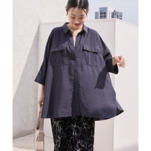 アメリカンホリック AMERICAN HOLIC 【WEB限定】接触冷感Wポケットシャツチュニック （チャコールグレー）