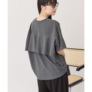 アメリカンホリック AMERICAN HOLIC 【WEB限定】バックフリル半袖プルオーバー （チャコールグレー）