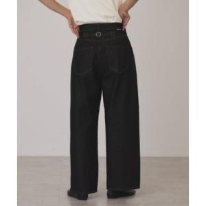 アメリカンホリック AMERICAN HOLIC シンチバックカーブデニムパンツ （ブラック）