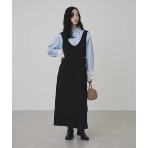 アメリカンホリック AMERICAN HOLIC ベルト付きIラインワンピース （ブラック）