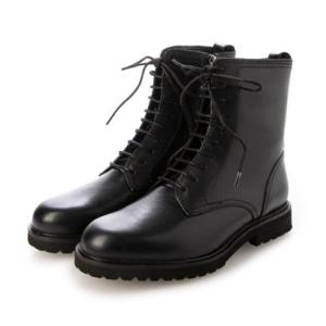アンナマリア ANNA MALIA 【本革】レースアップ ブーツ 防滑ソール （ブラック）