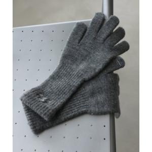 アンドミー andme ロゴ 刺繍 サムホール グローブ ANME アンメ （チャコールグレー杢）