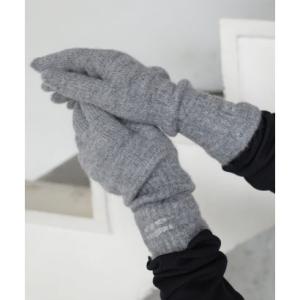 アンドミー andme ロゴ 刺繍 サムホール グローブ ANME アンメ （グレー杢）