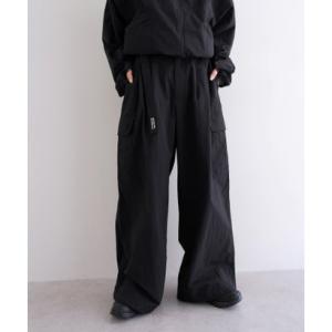 アンドミー andme 接触冷感 UVカット(UPF50＋) 撥水加工 ナイロン カーゴ パンツ ANME アンメ （ブラック）