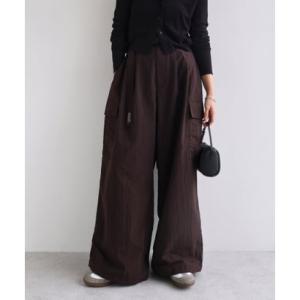 アンドミー andme 接触冷感 UVカット(UPF50＋) 撥水加工 ナイロン カーゴ パンツ ANME アンメ （ブラウン）