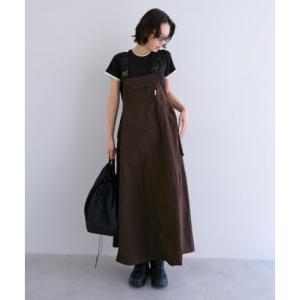 アンドミー andme 多機能ナイロンジャンパースカート （ブラウン）