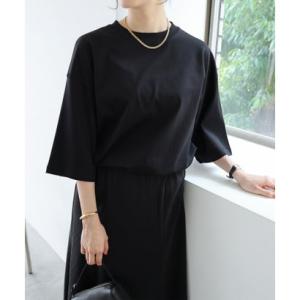 アンドミー andme シルケット オーバーサイズ Tシャツ （ブラック）