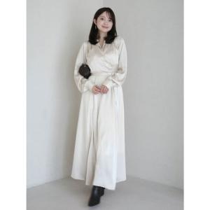 anuans（アニュアンス） ワンピース ダブルサテンクラシカルワンピース