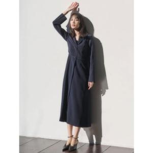 アニュアンス anuans ダブルサテングレースワンピース （NAVY） - 最