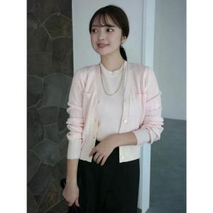 アニュアンス anuans ラティスケーブルニットカーディガン （LIGHT PINK）