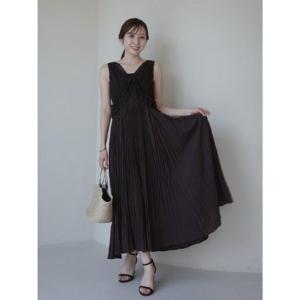 アニュアンス anuans プリーツリンクルワンピース （BROWN）