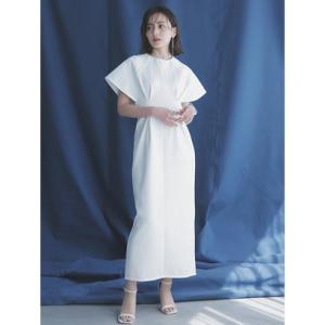 アニュアンス anuans フレアスリーブダンボールカットワンピース （WHITE）