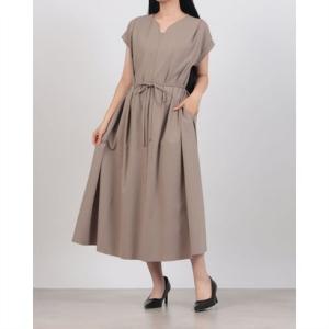 アンリック オー ブルー AN LIC AU BLUE！ タックアクセントワンピース （トープ）