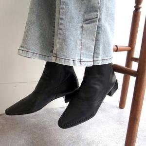 アプレ apres モードカジュアルな【防滑】ソフトレザーブーツ （ブラック） （ブラック）