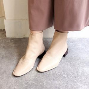 【訳あり新品】 アプレ apres 【防滑】ソフトレザーブーツ （アイボリー）