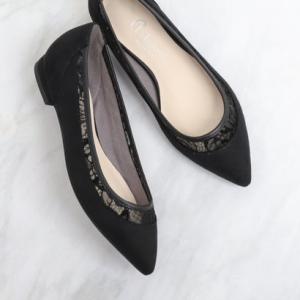 DIANA（ダイアナ） フラットパンプス （黒カーフ） : ブランド公式