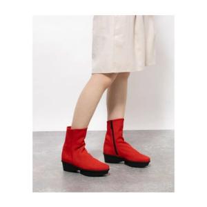 アルシュ arche 【訳あり新品】NAOWOO サイドジップショートブーツ (NUBUCK)  (オレンジ） （PANDORE）