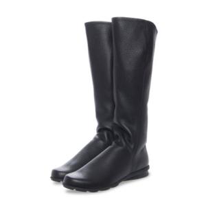 【極美品】トリッペン ロングブーツ 38 ブラック trippen トリッペン 38 レザーロングブーツ サイドジップ シボ革 黒