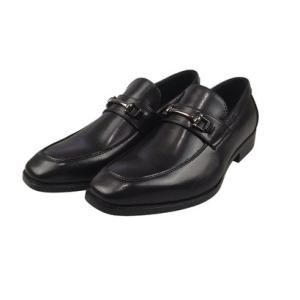 アルコウカ ARUKOKA 全面通気 ビジネスシューズ スリッポン ビットローファー （ブラック）