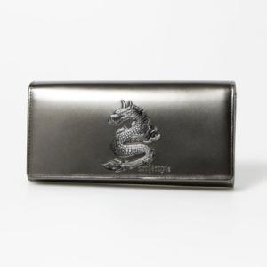 アルセラピィ artherapie ネオドラゴン かぶせがま口長財布 （シルバー）