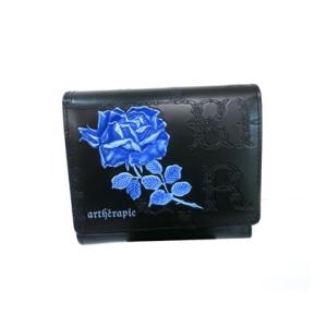 アルセラピィ artherapie フィセルローズ 二つ折り財布 アウトポケット（ブルー）