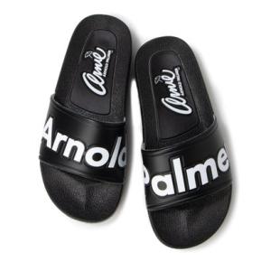 アーニーアーノルドパーマー arnie arnold palmer アーノルドパーマー ビッグロゴ スライド シャワーサンダル （BLACK）