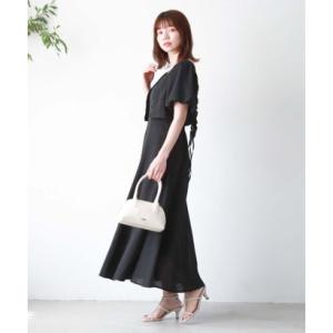 アルシーヴ archives シアーチェックキャミワンピース×2wayドロストブラウス （BLK）｜locondo-shopping