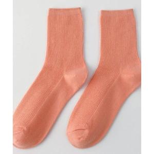 アルゴトウキョウ ARGO TOKYO 靴下 レディース カラバリリブソックス コットン100 ソックス （サーモンピンク（NEW））