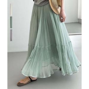 アルゴトウキョウ ARGO TOKYO Layered Tulle Long Skirt 222039 レイヤードチュールロングスカート （ミントグリ