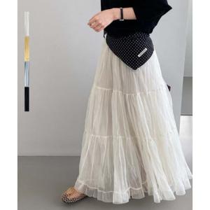 アルゴトウキョウ ARGO TOKYO Sheer Layered Maxi Skirt 222038 シアーレイヤードマキシスカート （ホワイト）