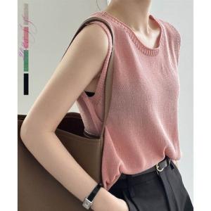 アルゴトウキョウ ARGO TOKYO Mesh Sheer Flear Tank 25068 メッシュニット （ピンク）