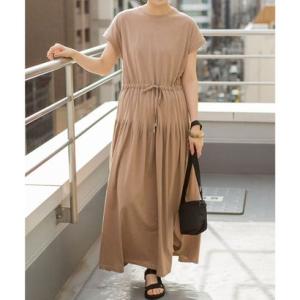 アットワン atONE タックスカートワンピース （ココア）