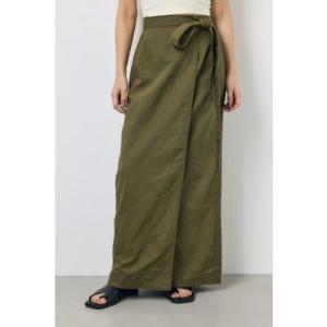 ソフトリネンラップスカート KHA