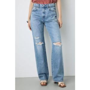 AZUL DENIM ダメージストレートデニム ロング丈 L/BLU1